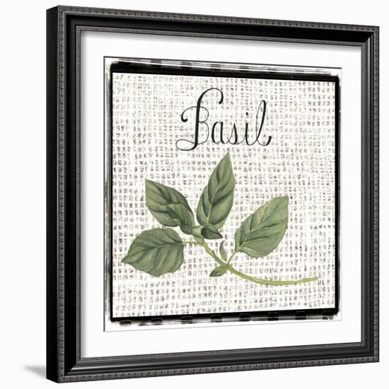 Burlap Herbs V-Grace Popp-Framed Art Print