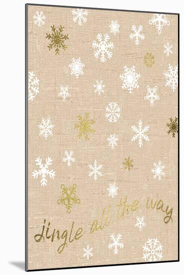 Burlap Lace Gold Xmas 2-Melody Hogan-Mounted Art Print