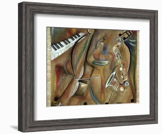 Burlap Sax-Ikahl Beckford-Framed Giclee Print