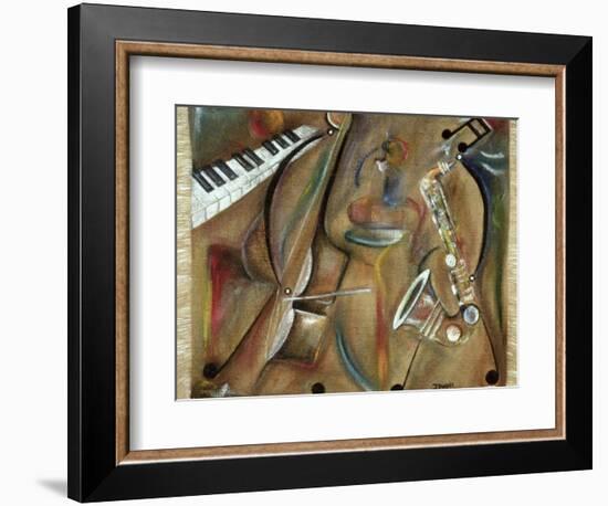 Burlap Sax-Ikahl Beckford-Framed Giclee Print