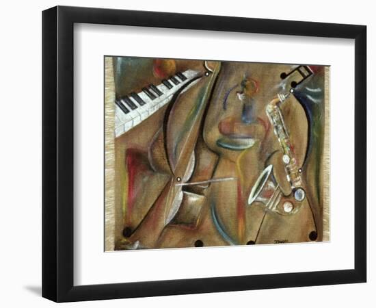 Burlap Sax-Ikahl Beckford-Framed Giclee Print