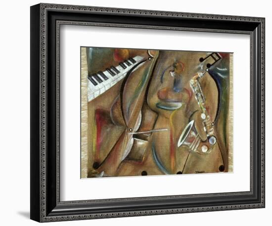 Burlap Sax-Ikahl Beckford-Framed Giclee Print