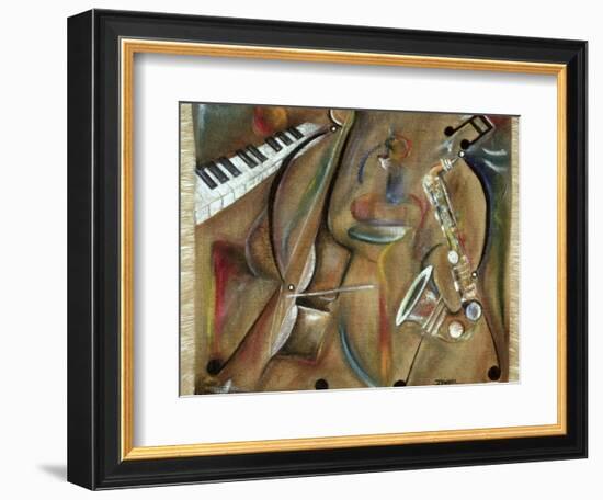 Burlap Sax-Ikahl Beckford-Framed Giclee Print