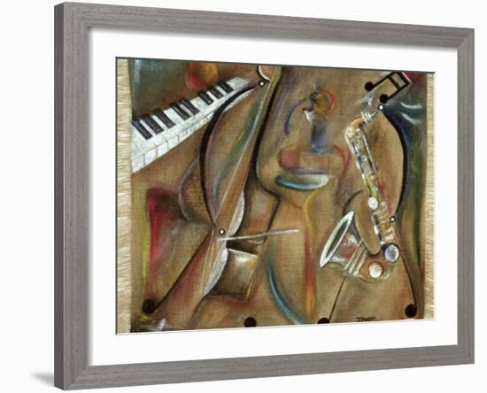 Burlap Sax-Ikahl Beckford-Framed Giclee Print