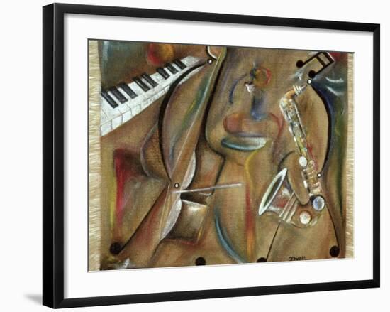 Burlap Sax-Ikahl Beckford-Framed Giclee Print