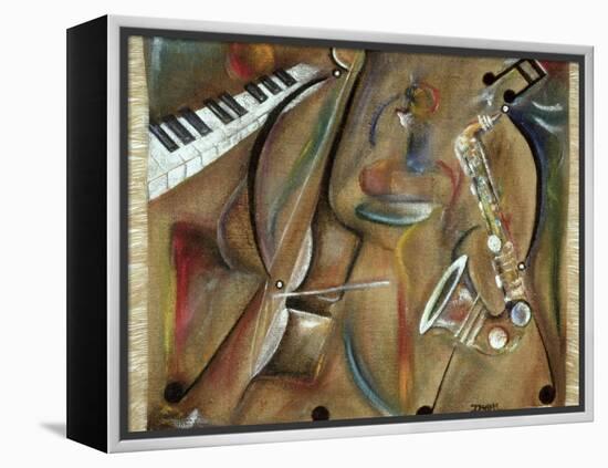 Burlap Sax-Ikahl Beckford-Framed Premier Image Canvas