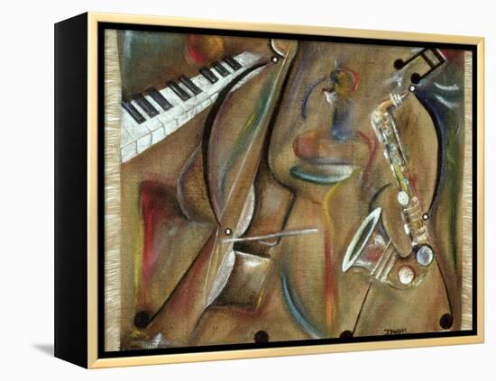 Burlap Sax-Ikahl Beckford-Framed Premier Image Canvas