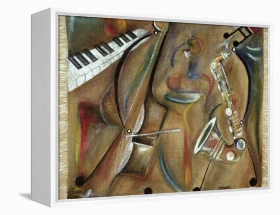 Burlap Sax-Ikahl Beckford-Framed Premier Image Canvas