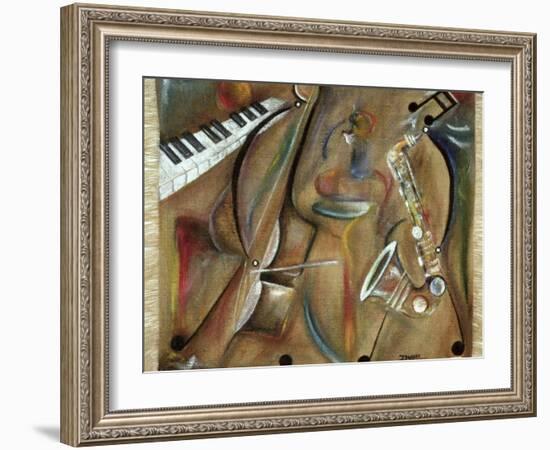 Burlap Sax-Ikahl Beckford-Framed Giclee Print