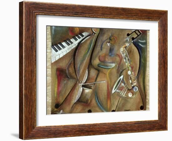 Burlap Sax-Ikahl Beckford-Framed Giclee Print