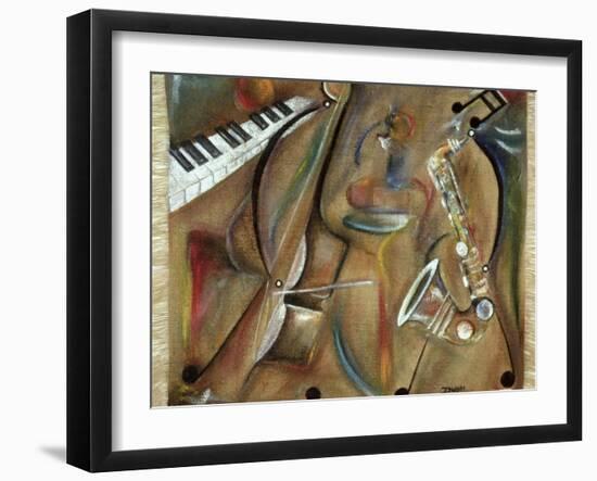 Burlap Sax-Ikahl Beckford-Framed Giclee Print