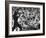 Burlesque Female Impersonator Stripper Dee Light Dancing to a Large Audience of Men and Women-George Silk-Framed Photographic Print