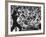 Burlesque Female Impersonator Stripper Dee Light Dancing to a Large Audience of Men and Women-George Silk-Framed Photographic Print