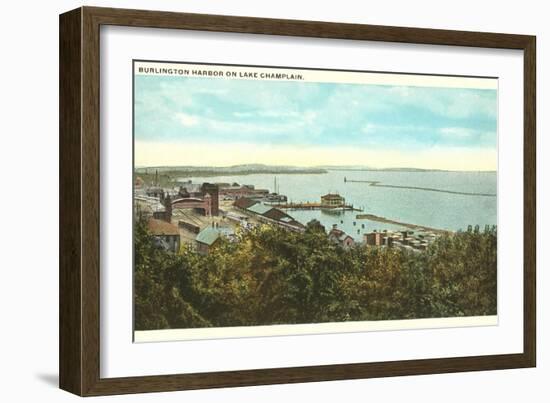 Burlington Harbor on Lake Champlain, Vermont-null-Framed Art Print