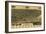 Burlington, Iowa - Panoramic Map-Lantern Press-Framed Art Print