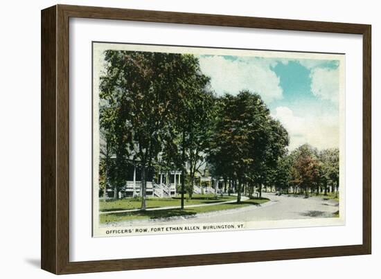 Burlington, Vermont, Fort Ethan Allen View of Officers' Row-Lantern Press-Framed Art Print