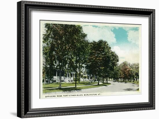 Burlington, Vermont, Fort Ethan Allen View of Officers' Row-Lantern Press-Framed Art Print