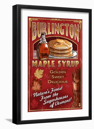 Burlington, Vermont - Maple Syrup-Lantern Press-Framed Art Print