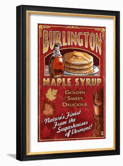 Burlington, Vermont - Maple Syrup-Lantern Press-Framed Art Print