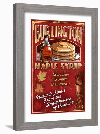 Burlington, Vermont - Maple Syrup-Lantern Press-Framed Premium Giclee Print