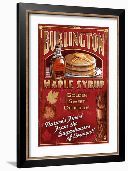 Burlington, Vermont - Maple Syrup-Lantern Press-Framed Premium Giclee Print