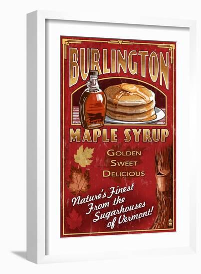 Burlington, Vermont - Maple Syrup-Lantern Press-Framed Premium Giclee Print