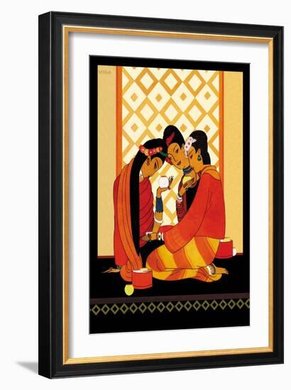 Burma-Gossip-Frank Mcintosh-Framed Art Print