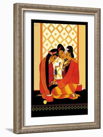 Burma-Gossip-Frank Mcintosh-Framed Art Print