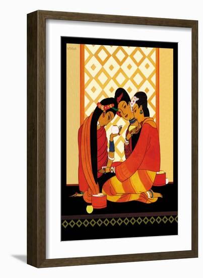 Burma-Gossip-Frank Mcintosh-Framed Art Print