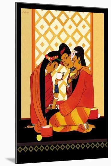 Burma-Gossip-Frank Mcintosh-Mounted Art Print