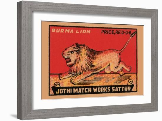 Burma Lion-null-Framed Art Print