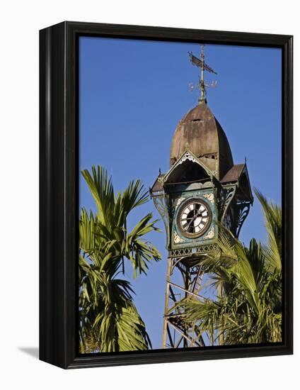 Burma, Rakhine State, the Old Clock Tower at Sittwe, Myanmar-Nigel Pavitt-Framed Premier Image Canvas