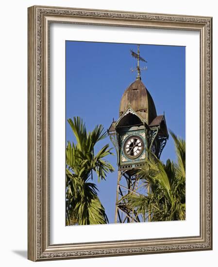 Burma, Rakhine State, the Old Clock Tower at Sittwe, Myanmar-Nigel Pavitt-Framed Photographic Print