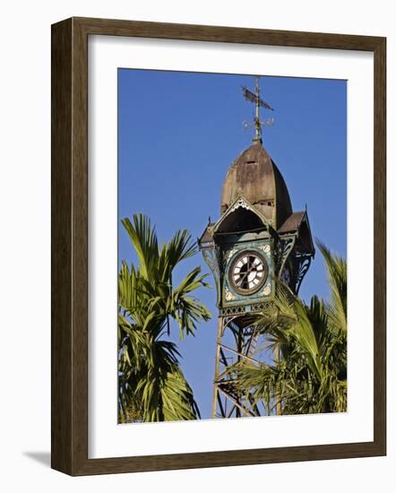 Burma, Rakhine State, the Old Clock Tower at Sittwe, Myanmar-Nigel Pavitt-Framed Photographic Print