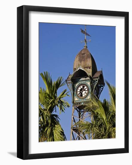 Burma, Rakhine State, the Old Clock Tower at Sittwe, Myanmar-Nigel Pavitt-Framed Photographic Print