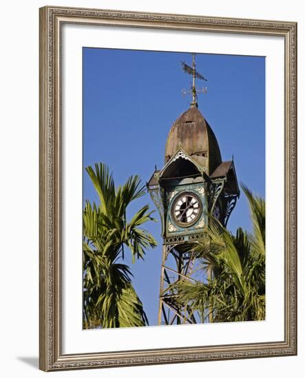 Burma, Rakhine State, the Old Clock Tower at Sittwe, Myanmar-Nigel Pavitt-Framed Photographic Print