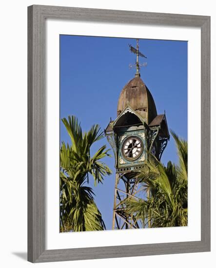 Burma, Rakhine State, the Old Clock Tower at Sittwe, Myanmar-Nigel Pavitt-Framed Photographic Print