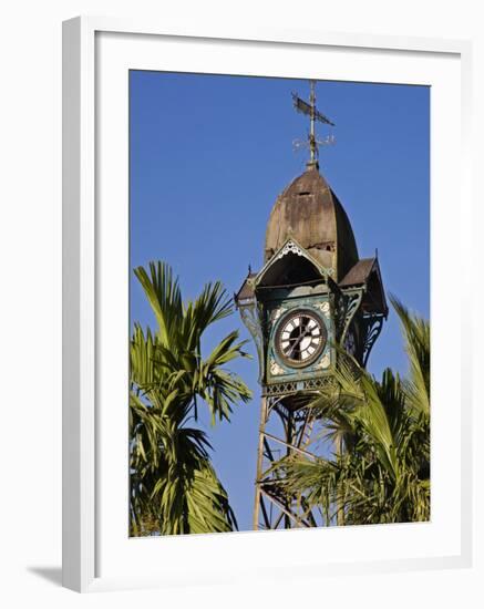 Burma, Rakhine State, the Old Clock Tower at Sittwe, Myanmar-Nigel Pavitt-Framed Photographic Print