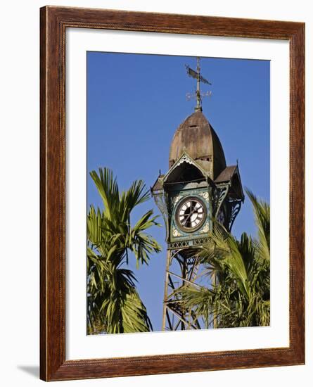 Burma, Rakhine State, the Old Clock Tower at Sittwe, Myanmar-Nigel Pavitt-Framed Photographic Print