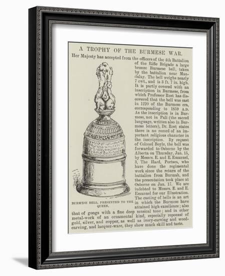 Burmese Bell, Presented to the Queen-null-Framed Giclee Print