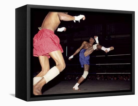 Burmese Boxing, No Kicks or Punches Barred, Mandalay, Myanmar (Burma), Asia-Upperhall Ltd-Framed Premier Image Canvas