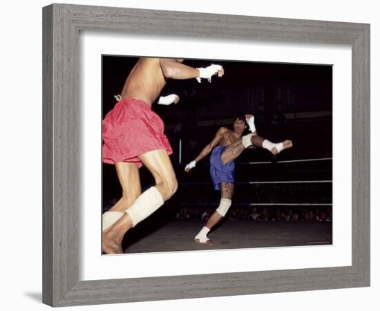 Burmese Boxing, No Kicks or Punches Barred, Mandalay, Myanmar (Burma), Asia-Upperhall Ltd-Framed Photographic Print
