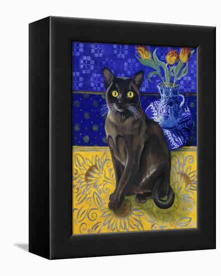 Burmese Cat, Series I-Isy Ochoa-Framed Premier Image Canvas