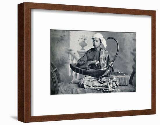 Burmese harp player, 1902-Unknown-Framed Photographic Print