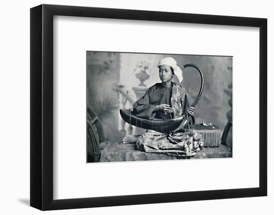 Burmese harp player, 1902-Unknown-Framed Photographic Print