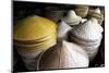 Burmese Hats Hand Made from Bamboo Leaves and Grasses, Myanmar (Burma)-Annie Owen-Mounted Photographic Print