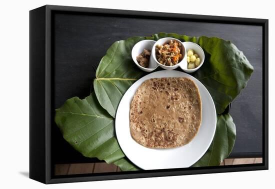 Burmese Lunch of Chapati with Beef Curry, Southern Shan State-Annie Owen-Framed Premier Image Canvas