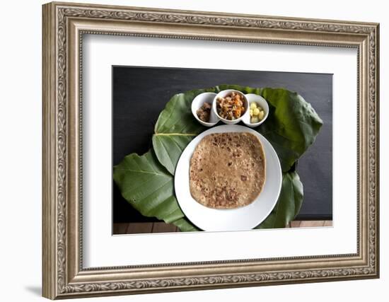 Burmese Lunch of Chapati with Beef Curry, Southern Shan State-Annie Owen-Framed Photographic Print