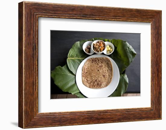 Burmese Lunch of Chapati with Beef Curry, Southern Shan State-Annie Owen-Framed Photographic Print