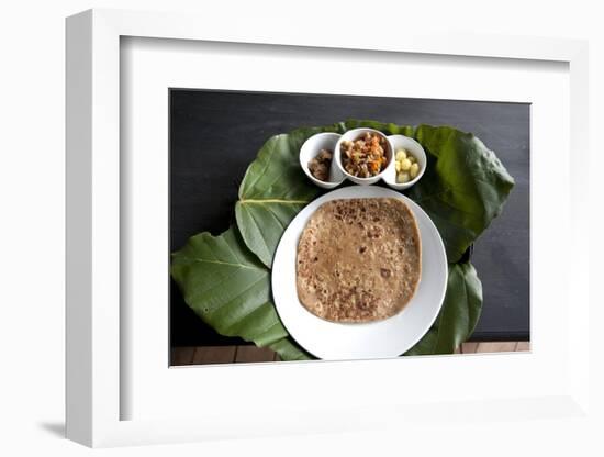 Burmese Lunch of Chapati with Beef Curry, Southern Shan State-Annie Owen-Framed Photographic Print